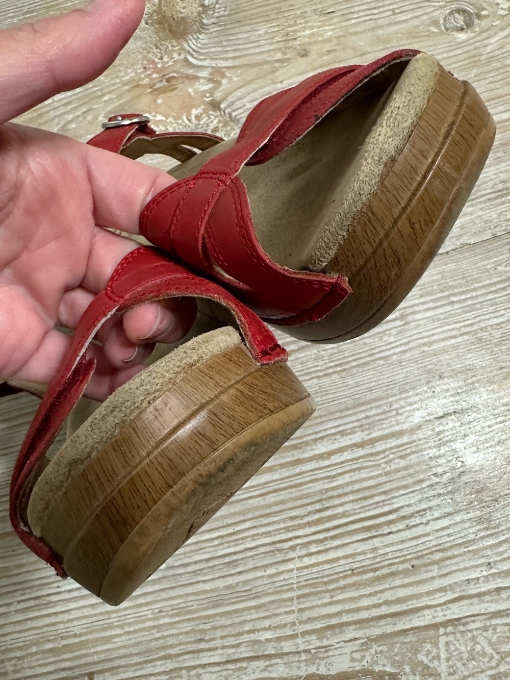 Dansko Season Red Leather Adjustable Comfort Sandal Sz 37 - Picture 10 of 10